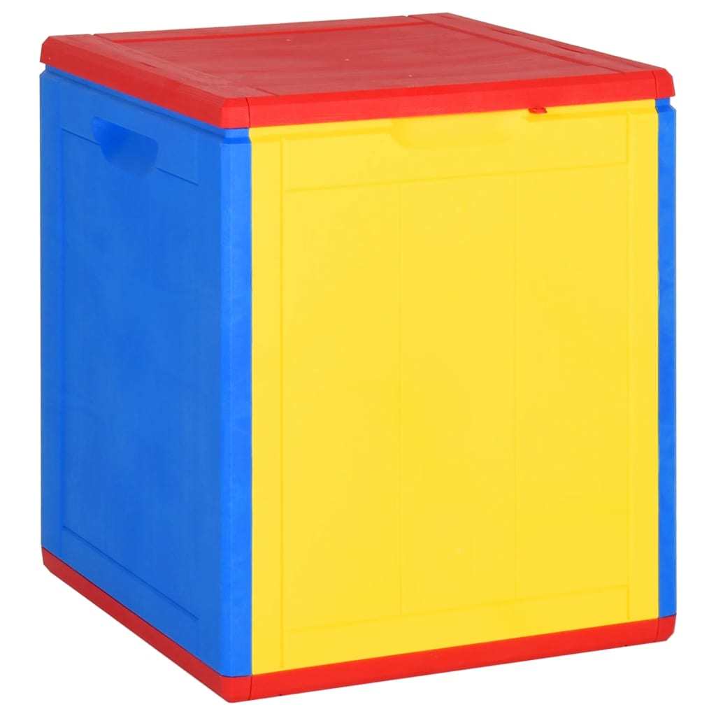 Patio Storage Box Colorful PP Rattan 23.8 gal