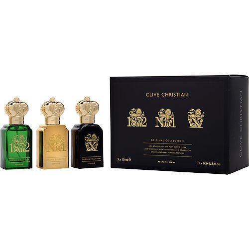 CLIVE CHRISTIAN VARIETY by Clive Christian ORIGINAL COLLECTION SET-CLIVE CHRISTIAN 1872 & CLIVE CHRISTIAN NO 1 & CLIVE CHRISTIAN X ALL ARE PERFUME SPR