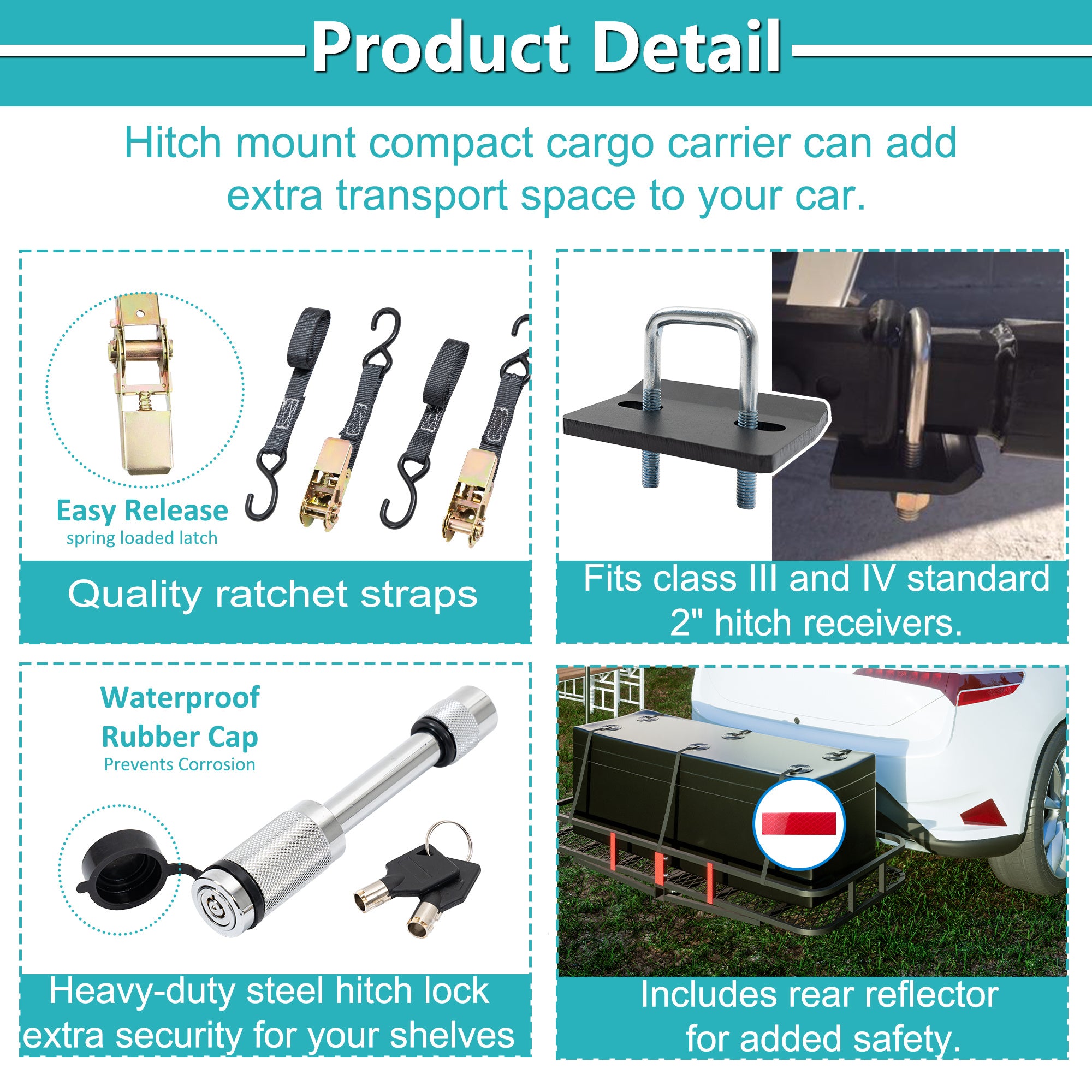 60" x 24" x 6" Folding Cargo Basket