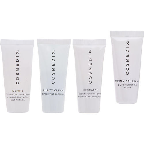 CosMedix by CosMedix Treatment Prep 4-Piece Essentials Kit: Purity Clean + Simply Brillian=t + Define + Hydrate+ --4x15ml/0.5oz