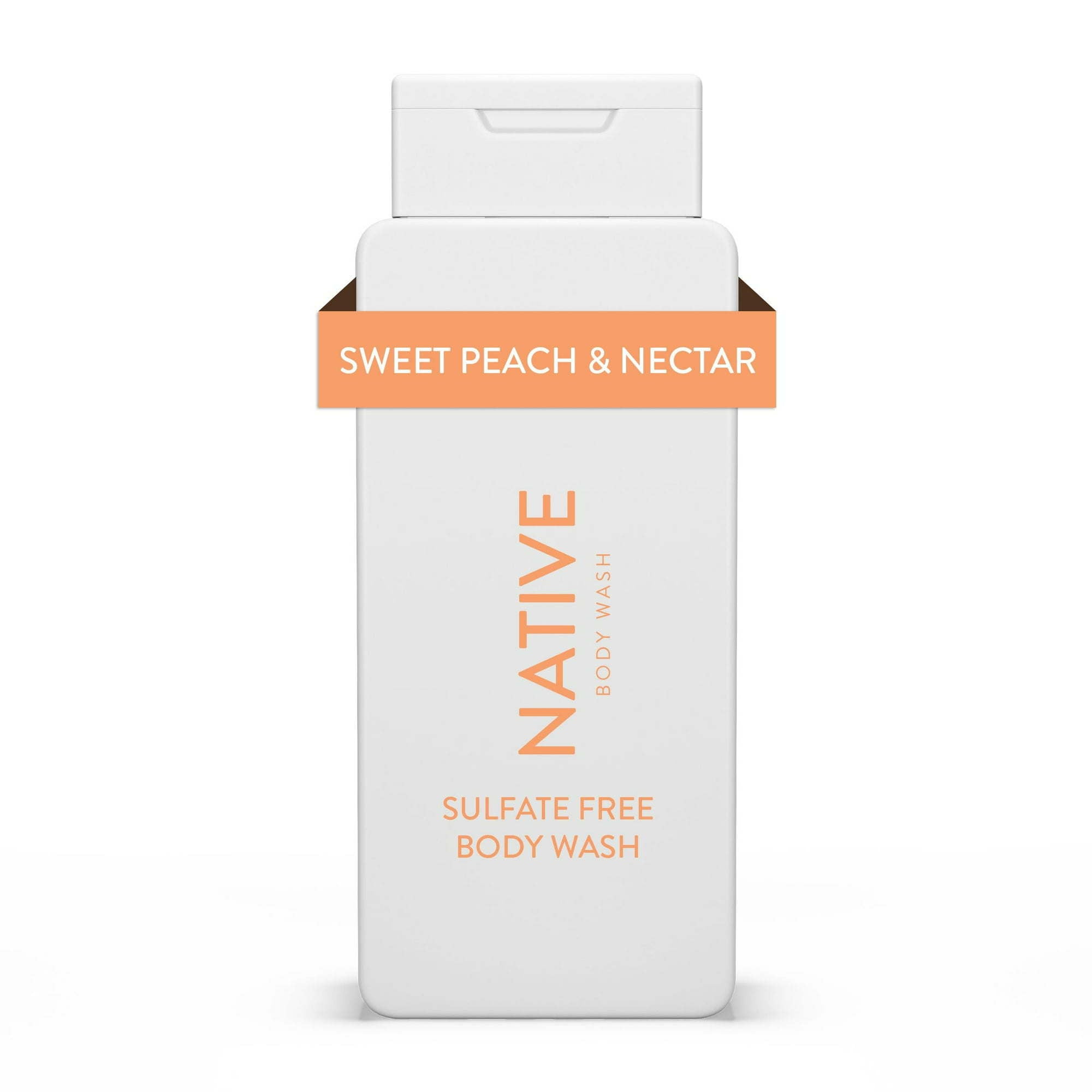 Native Natural Body Wash, Sweet Peach & Nectar, Sulfate Free, Paraben Free, 18 oz