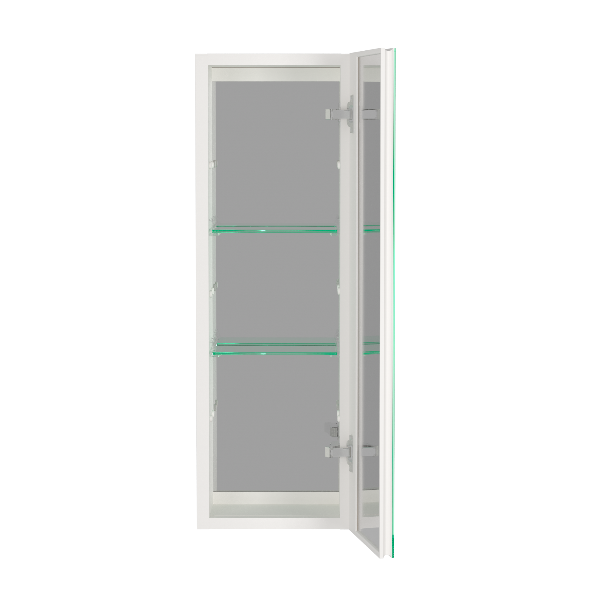 30x10 inch White Medicine Cabinet With Storage Aluminum Bathroom Medicine Cabinets Mirror Adjustable Glass Shelves Right Open