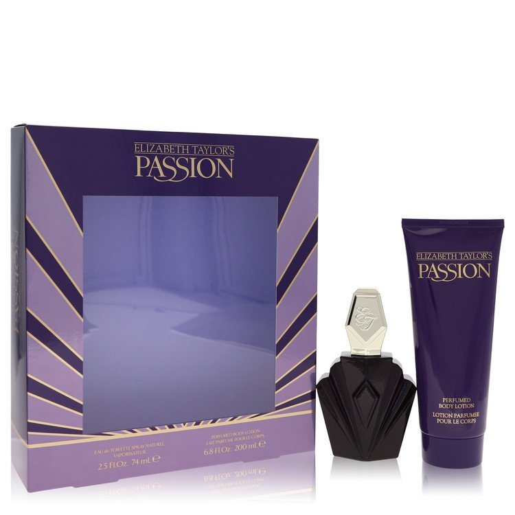 Passion by Elizabeth Taylor Gift Set - 2.5 oz Eau De Toilette Spray + 6.8 oz Body Lotion