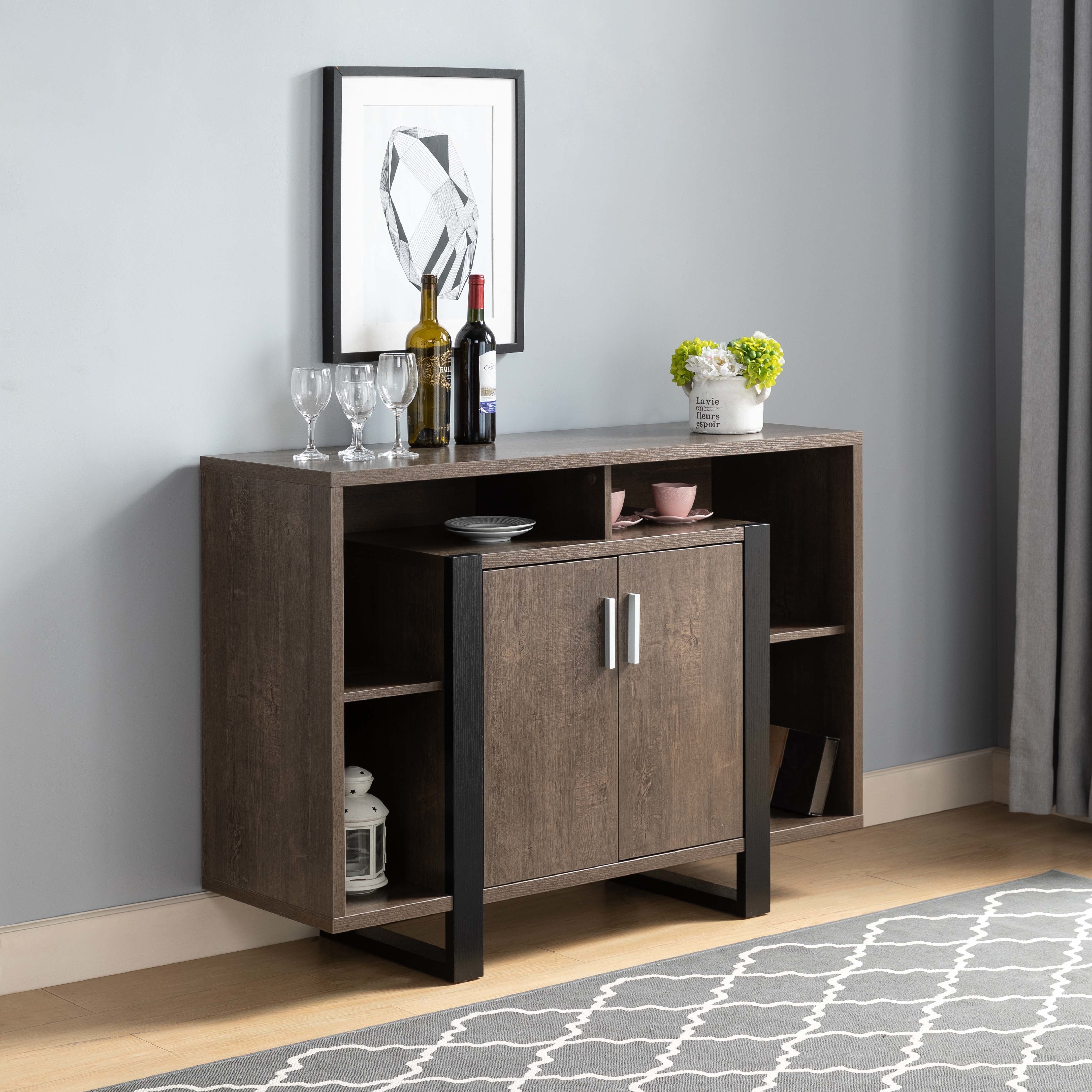 ID USA 212926 Buffet Walnut Oak & Black