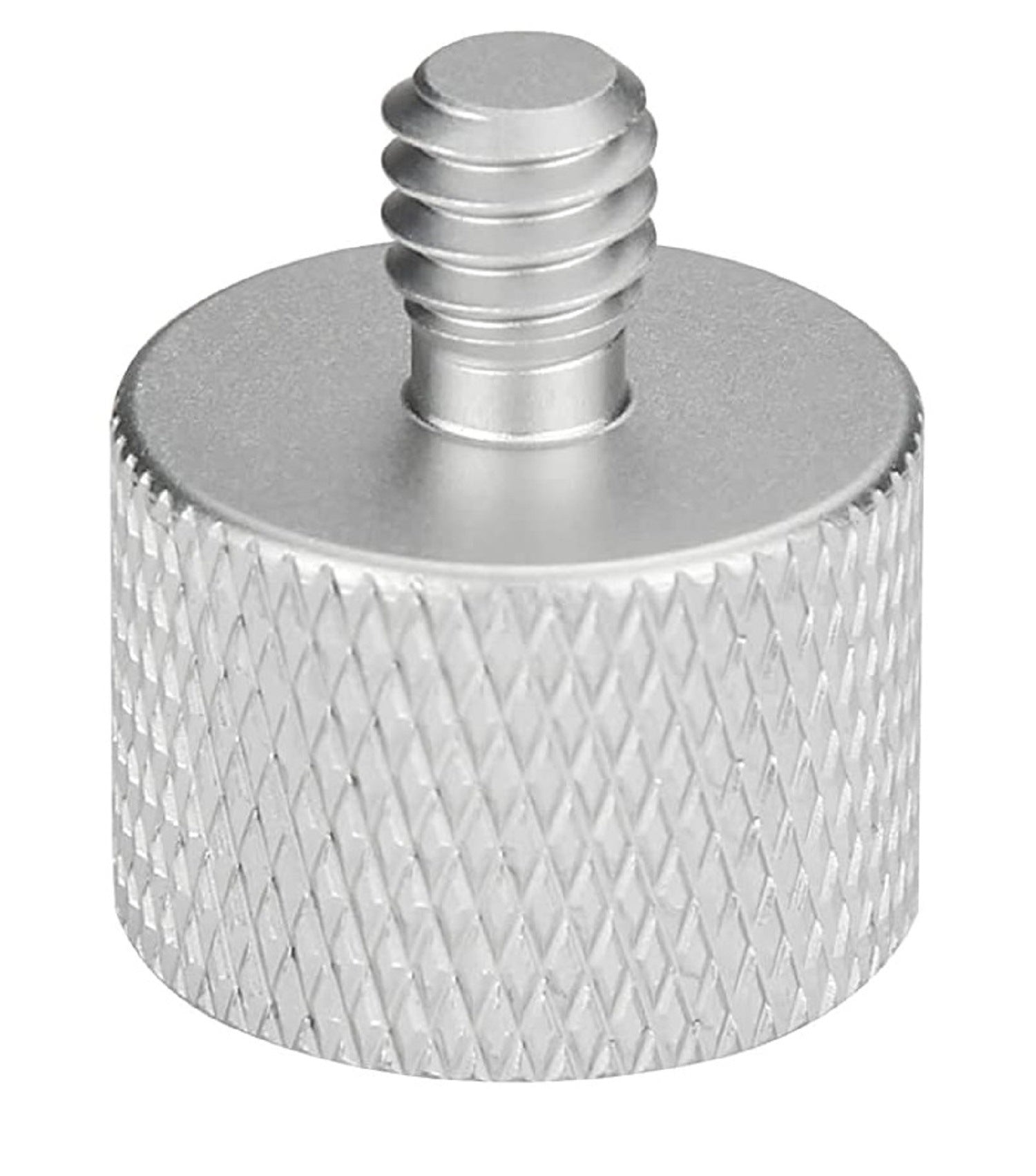 5 Core 1 Piece Mic Stand Adapter Aluminum 3/8" Male to 5/8" Female Screw Adapter for Microphone Stand Clips Mic Stand Holder Adapter Silver, MS ADP M