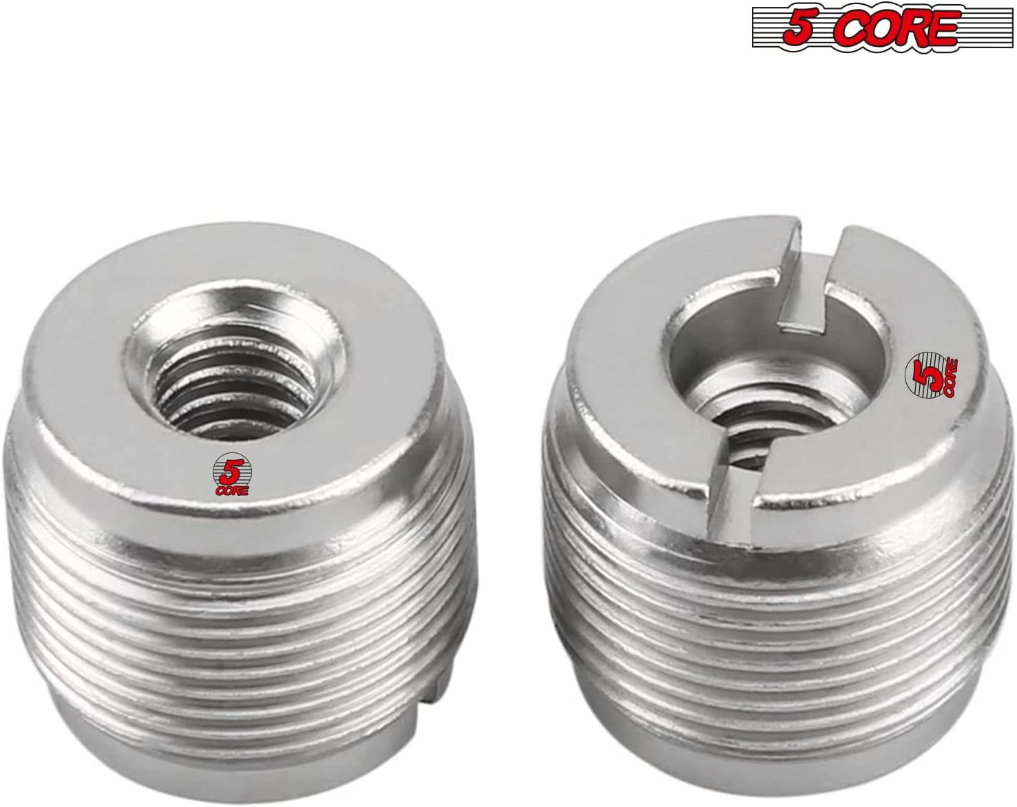 5 Core 1 Piece Mic Stand Adapter Aluminum 5/8" Male to 3/8" Female Screw Adapter for Microphone Stand Clips Mic Stand Holder Adapter Silver, MS ADP M