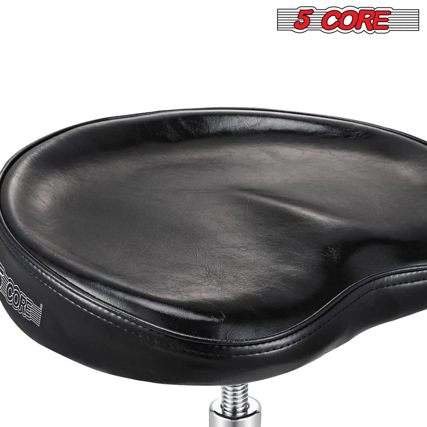 5 CORE Drum Throne Thick Padded Comfortable Guitar Stool with Memory Foam Heavy Duty Adjustable Padded Keyboard Chair Metal Piano Stool Premium Musici