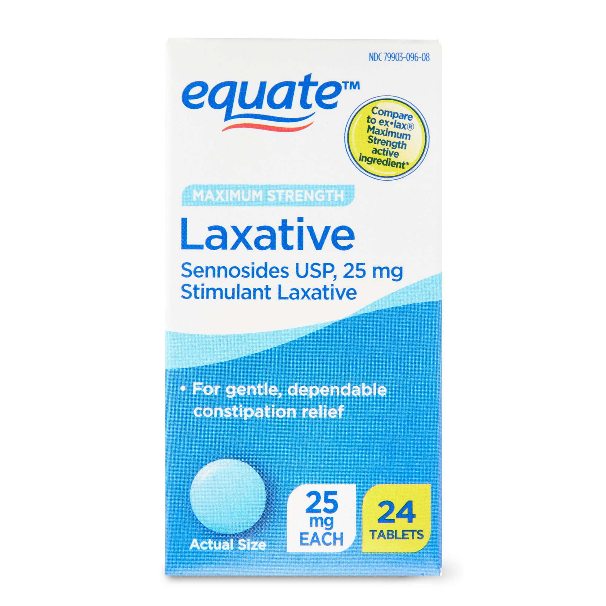 Equate Maximum Strength Laxative Tablets for Constipation Relief; 24 Count