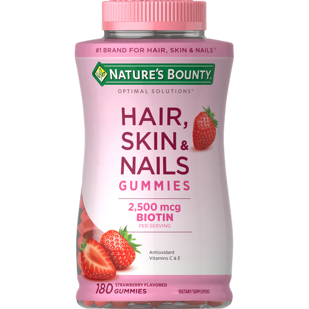 Nature's Bounty Hair; Skin and Nails Vitamins with Biotin Gummies; 180 Count