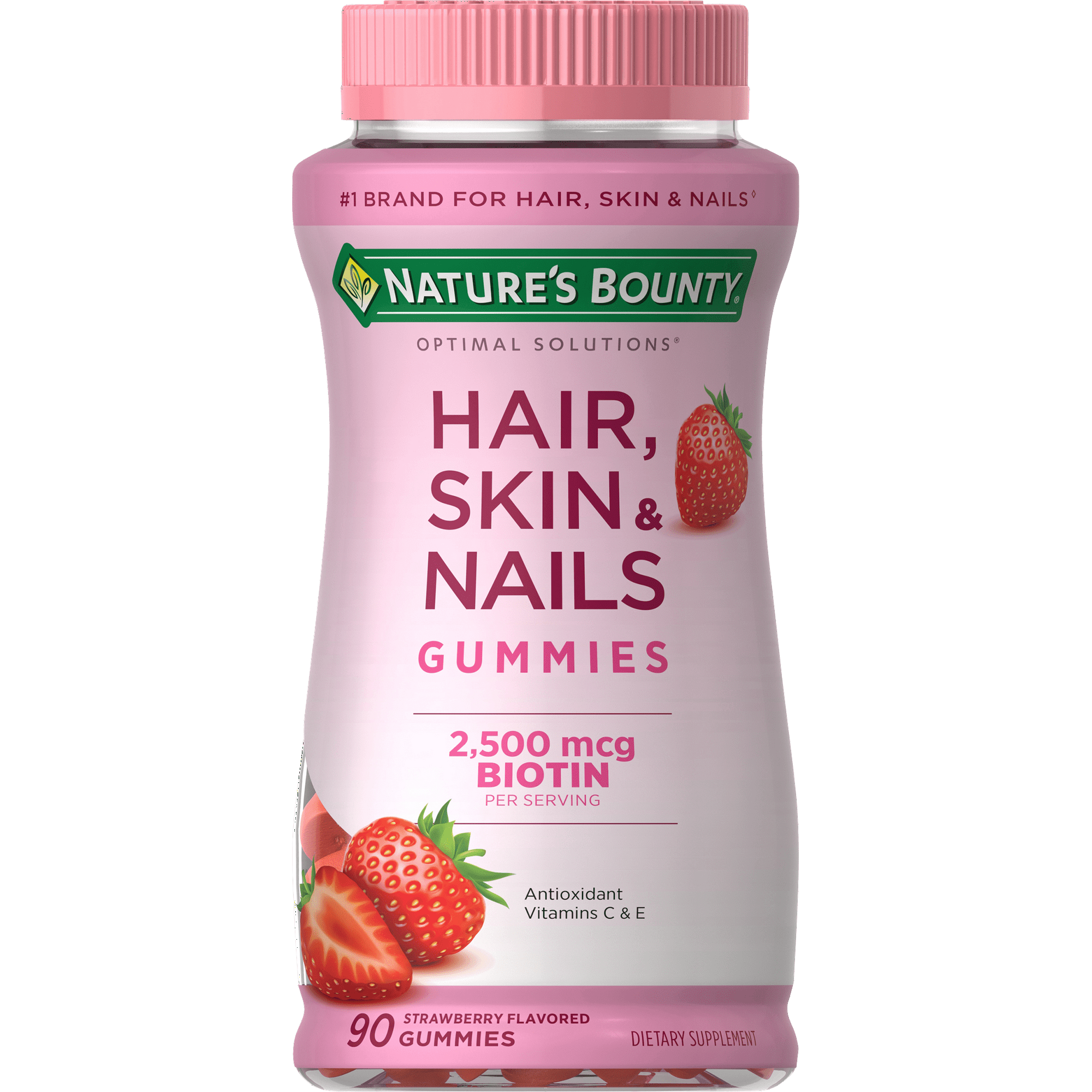Nature's Bounty Hair Skin and Nail Vitamins With Biotin; Gummies; 90 Count