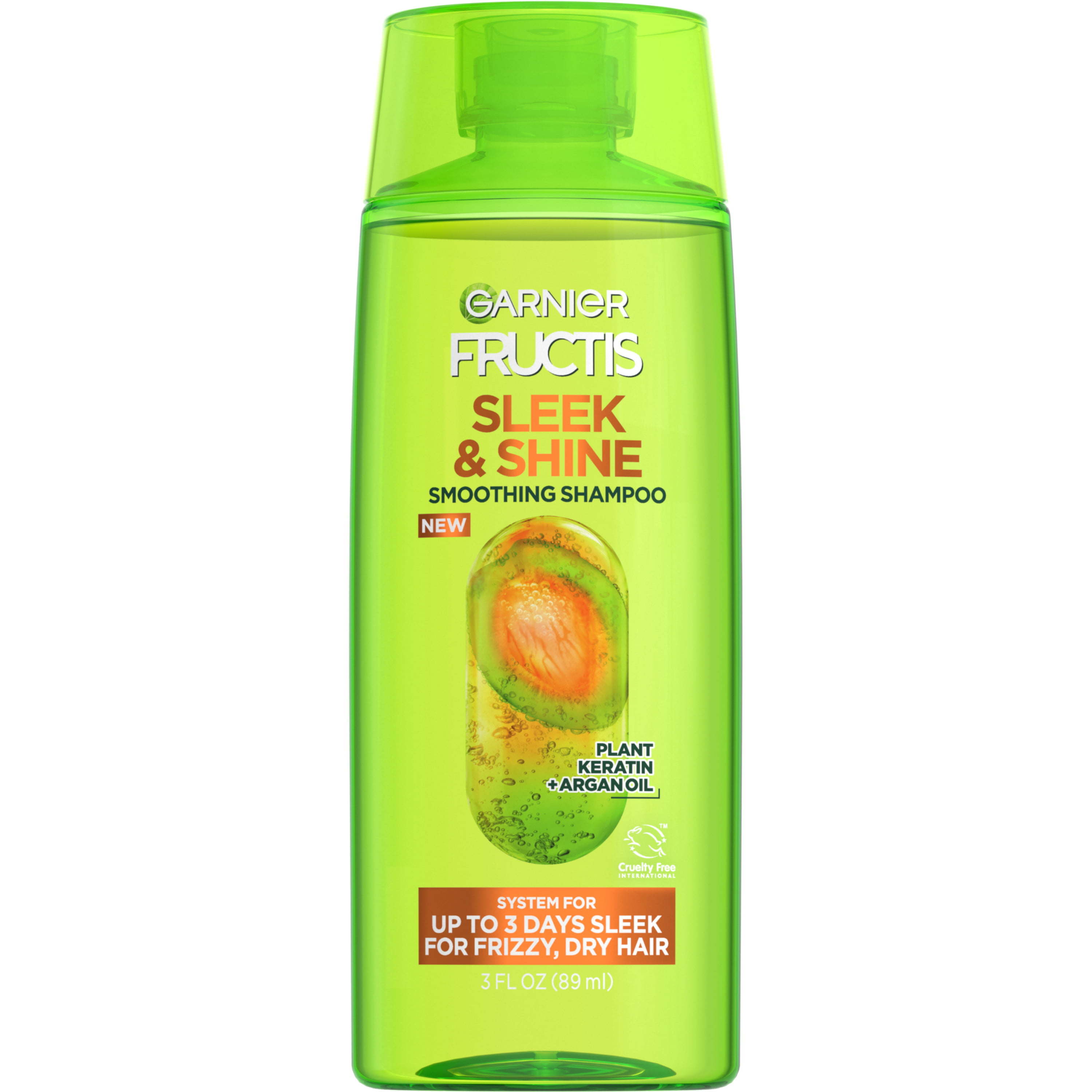 Garnier Fructis Sleek & Shine Smoothing Shampoo for Frizzy; Dry Hair; 3 fl oz
