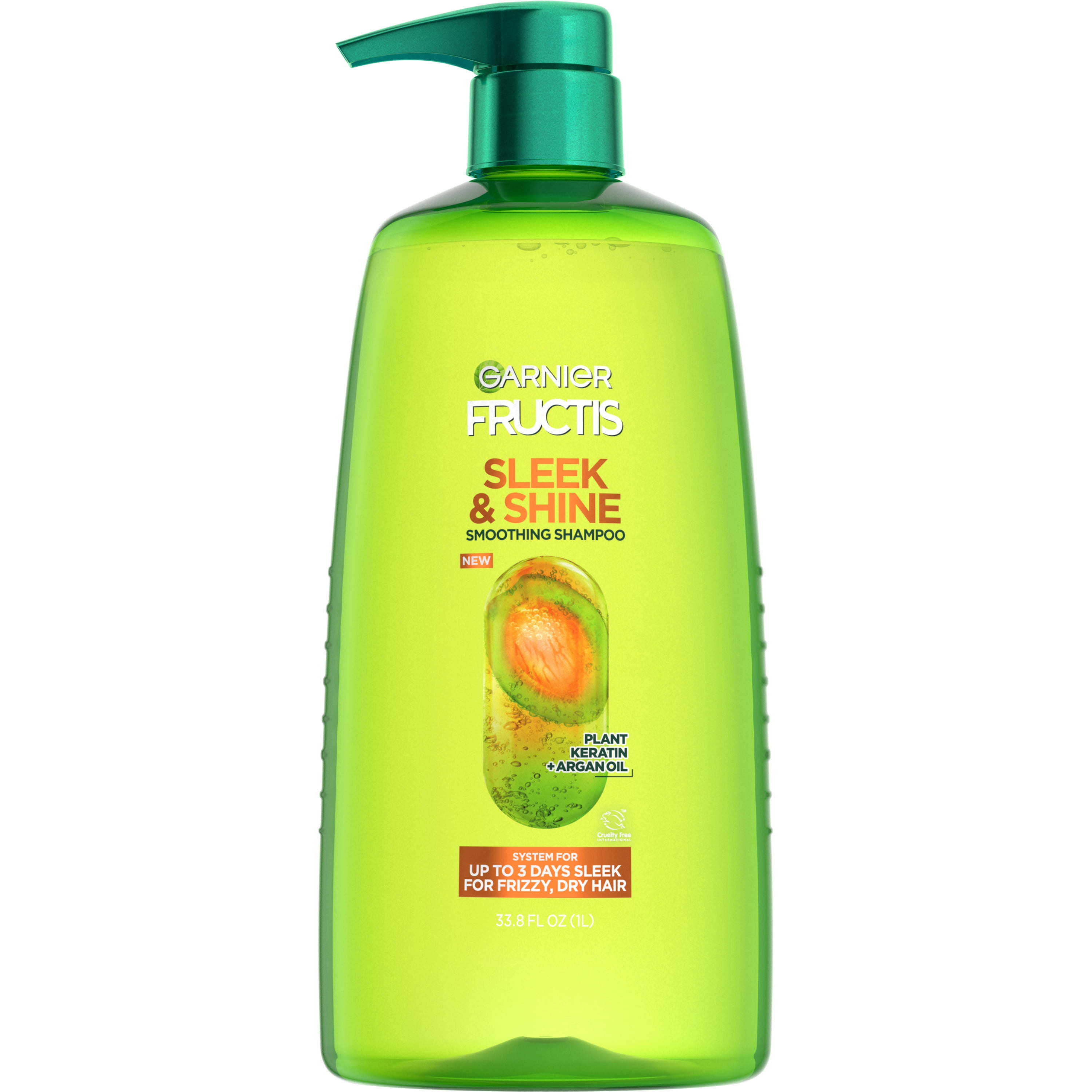 Garnier Fructis Sleek & Shine Smoothing Shampoo for Frizzy; Dry Hair; 33.8 fl oz