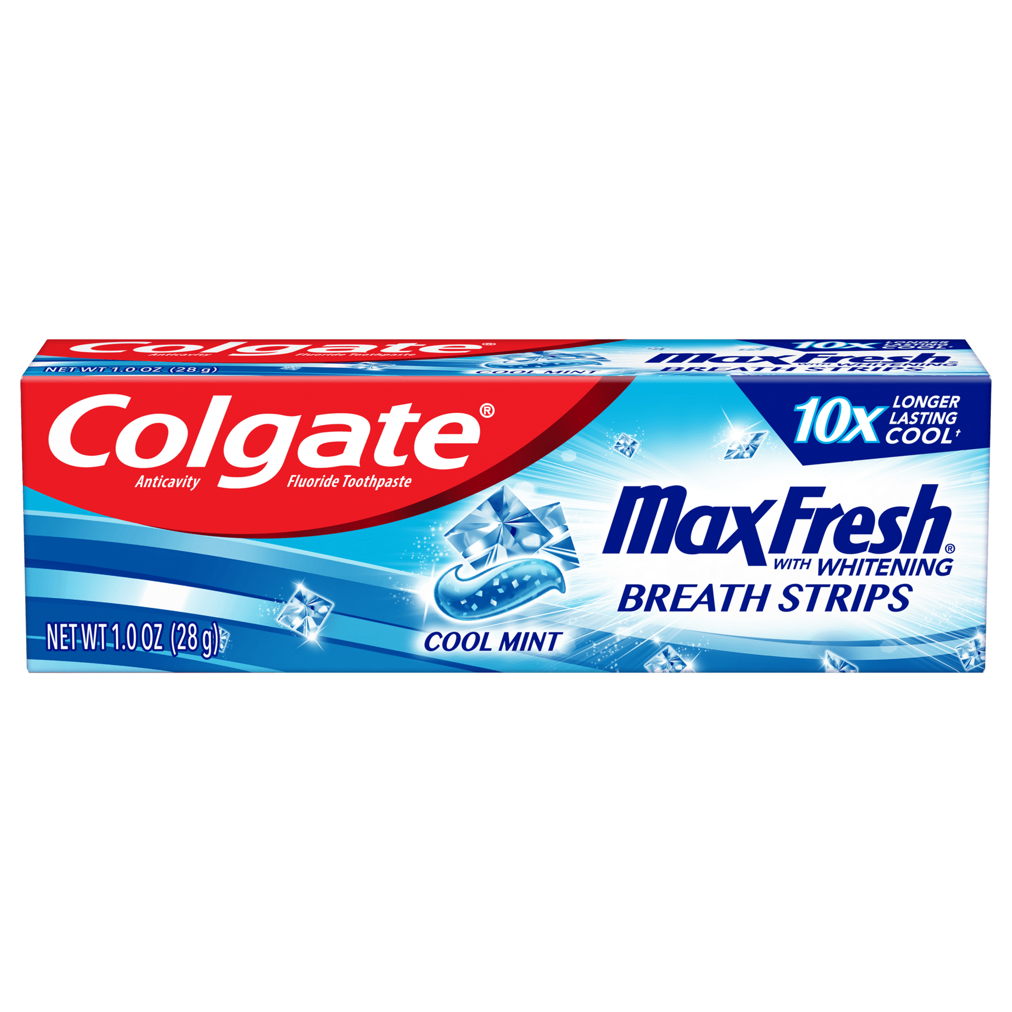 Colgate Max Fresh Travel Size Toothpaste with Mini Breath Strips; Cool Mint; 1.0 oz