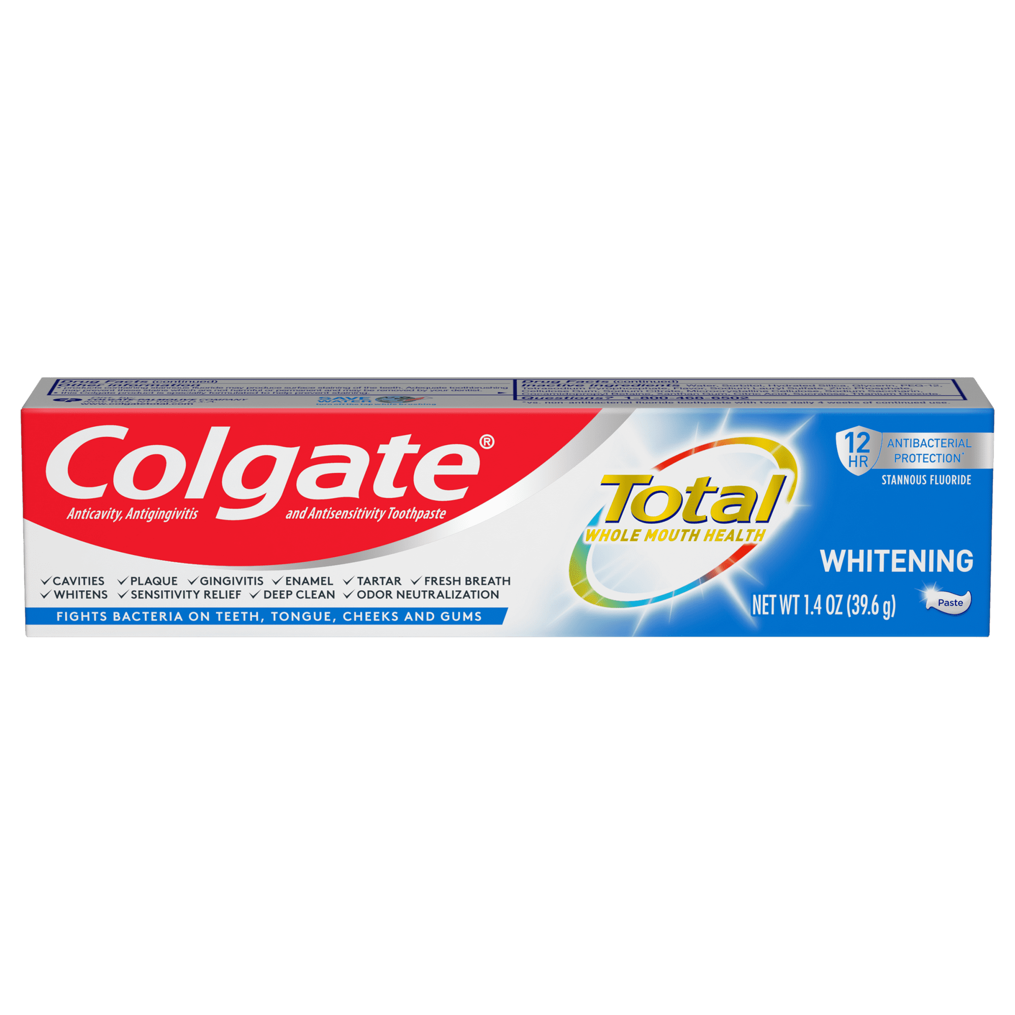 Colgate Total Whitening Toothpaste; Mint; Travel Size; 1.4 oz