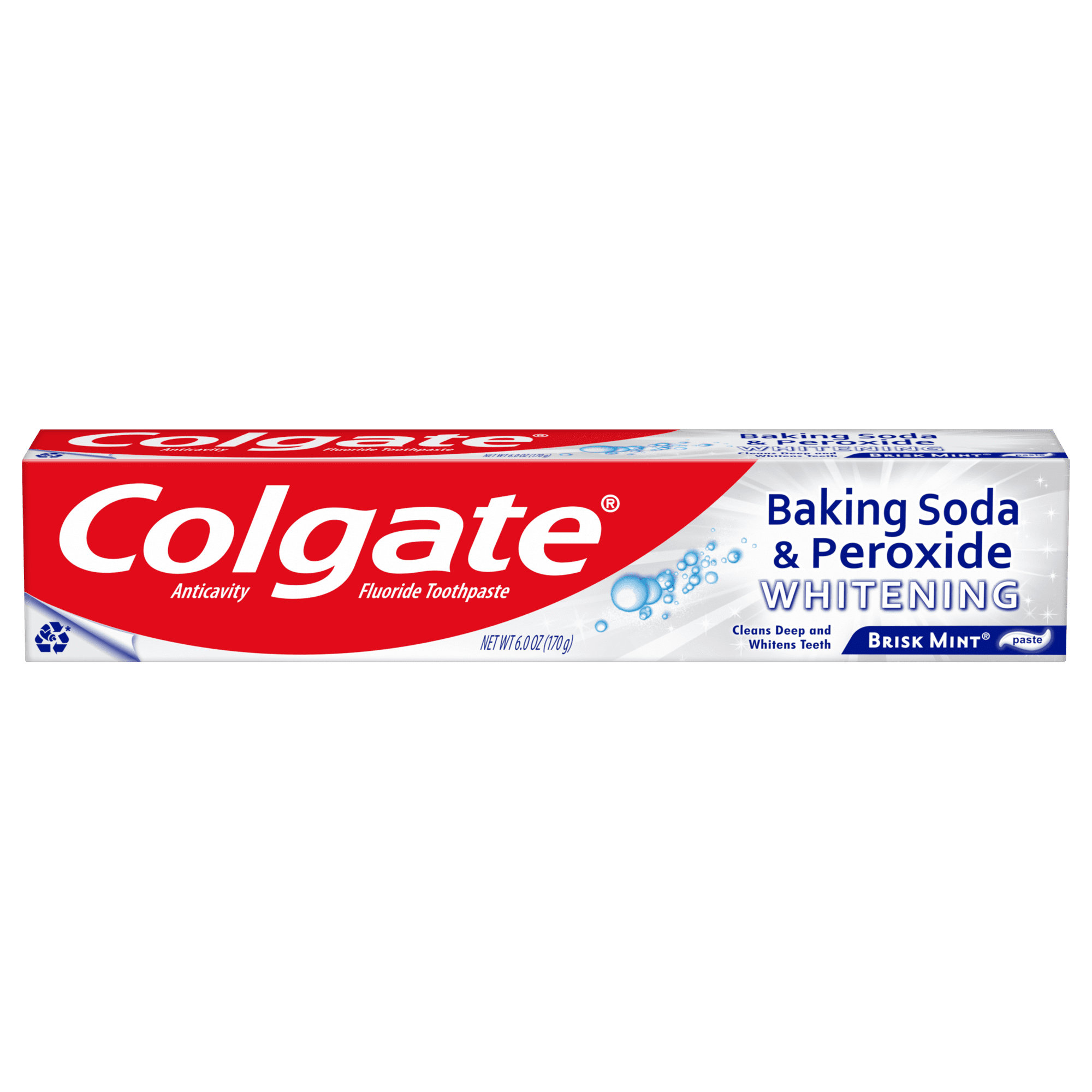 Colgate Baking Soda and Peroxide Toothpaste; Brisk Mint; 6 oz Tube