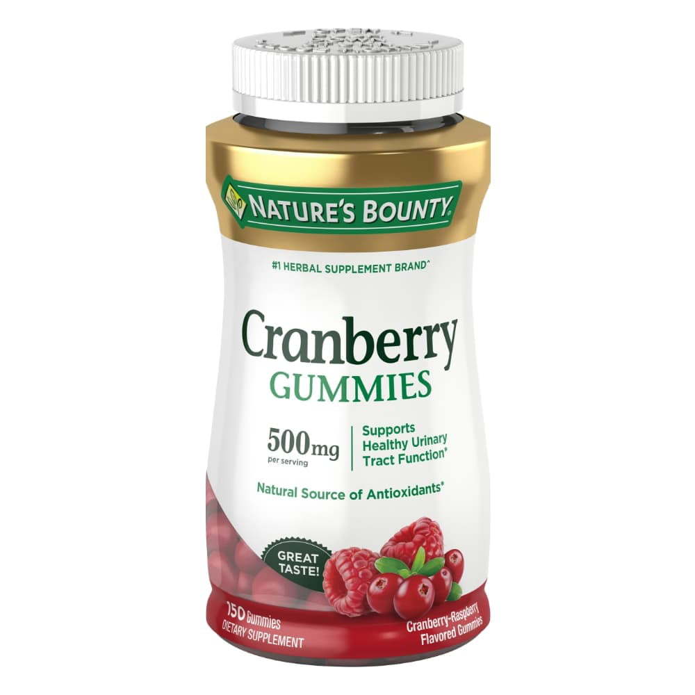 Nature's Bounty Cranberry Gummies; Cran-Raspberry Flavor; 500 mg; 150 Count