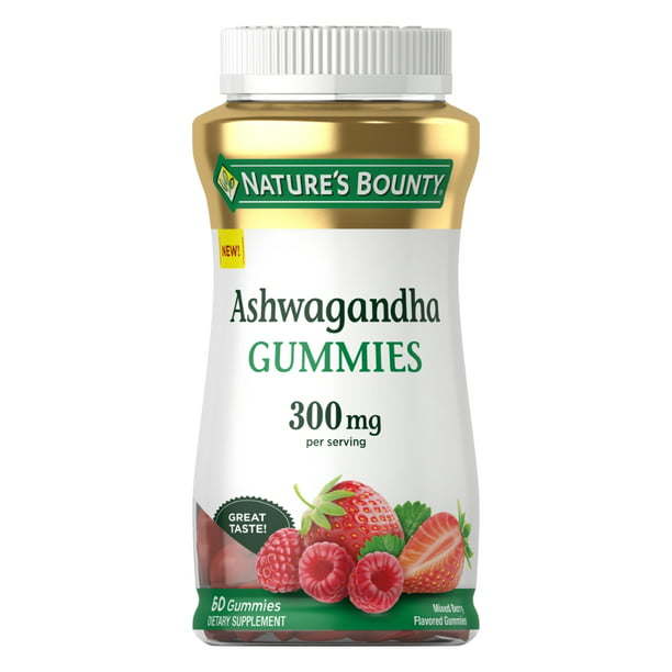 Nature's Bounty Ashwagandha Gummies; Mixed Berry; 300 mg; 60 Count