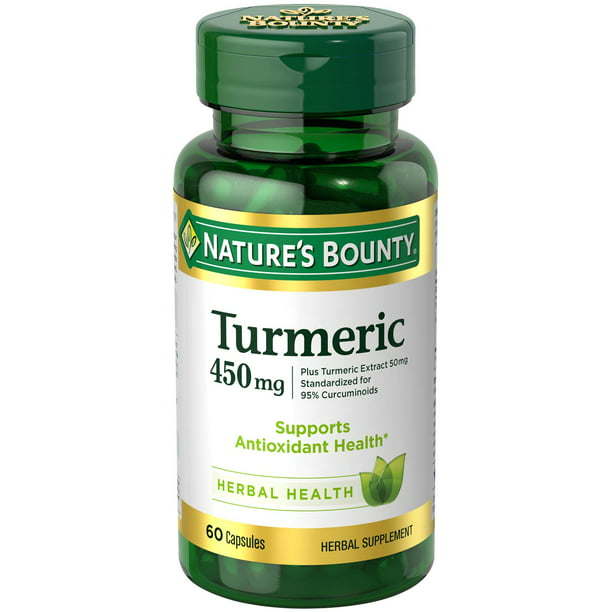 Nature's Bounty Turmeric Capsules; Antioxident Health; 450 mg; 60 Count