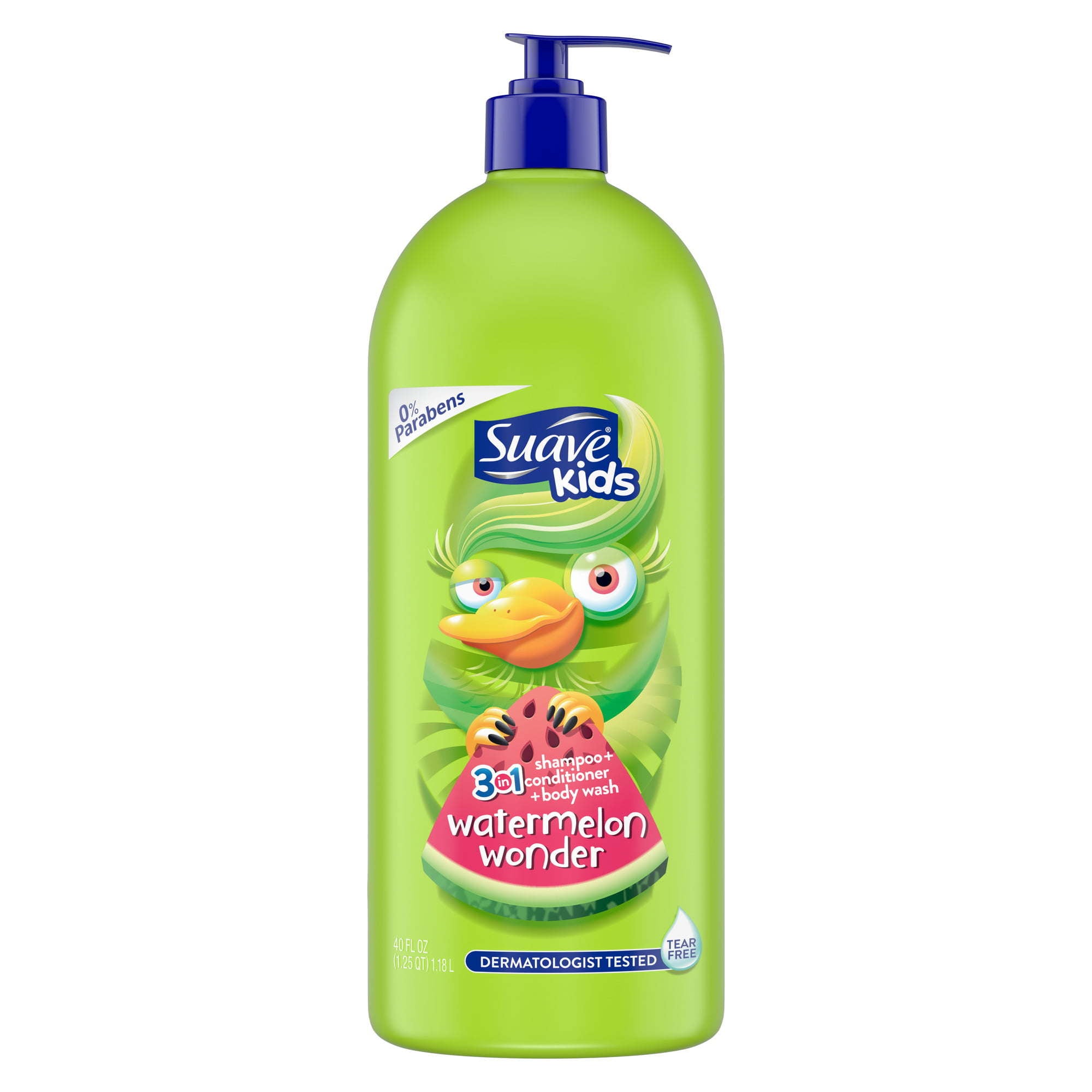 Suave 3-in-1 Shampoo; Conditioner; Bodywash; Watermelon Wonder; 40 oz
