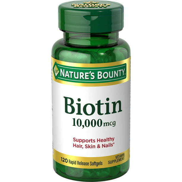 Nature's Bounty Biotin Supplement Rapid Release Softgels; 10000 mcg; 120 Count