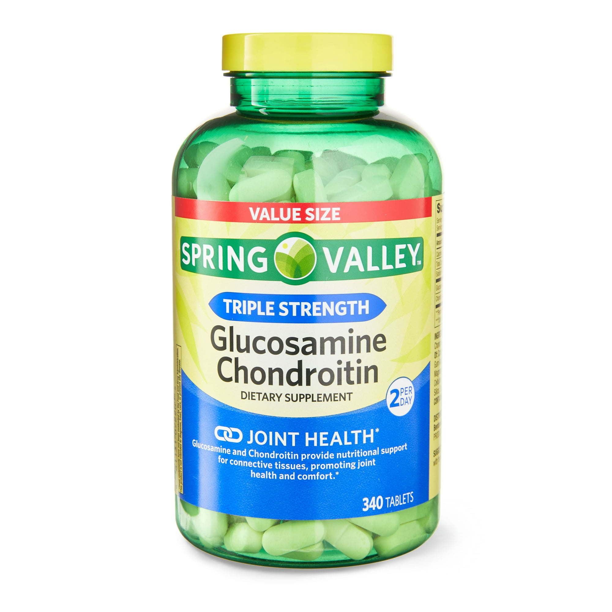 Spring Valley Triple Strength Glucosamine Chondroitin Tablets; 340 Count
