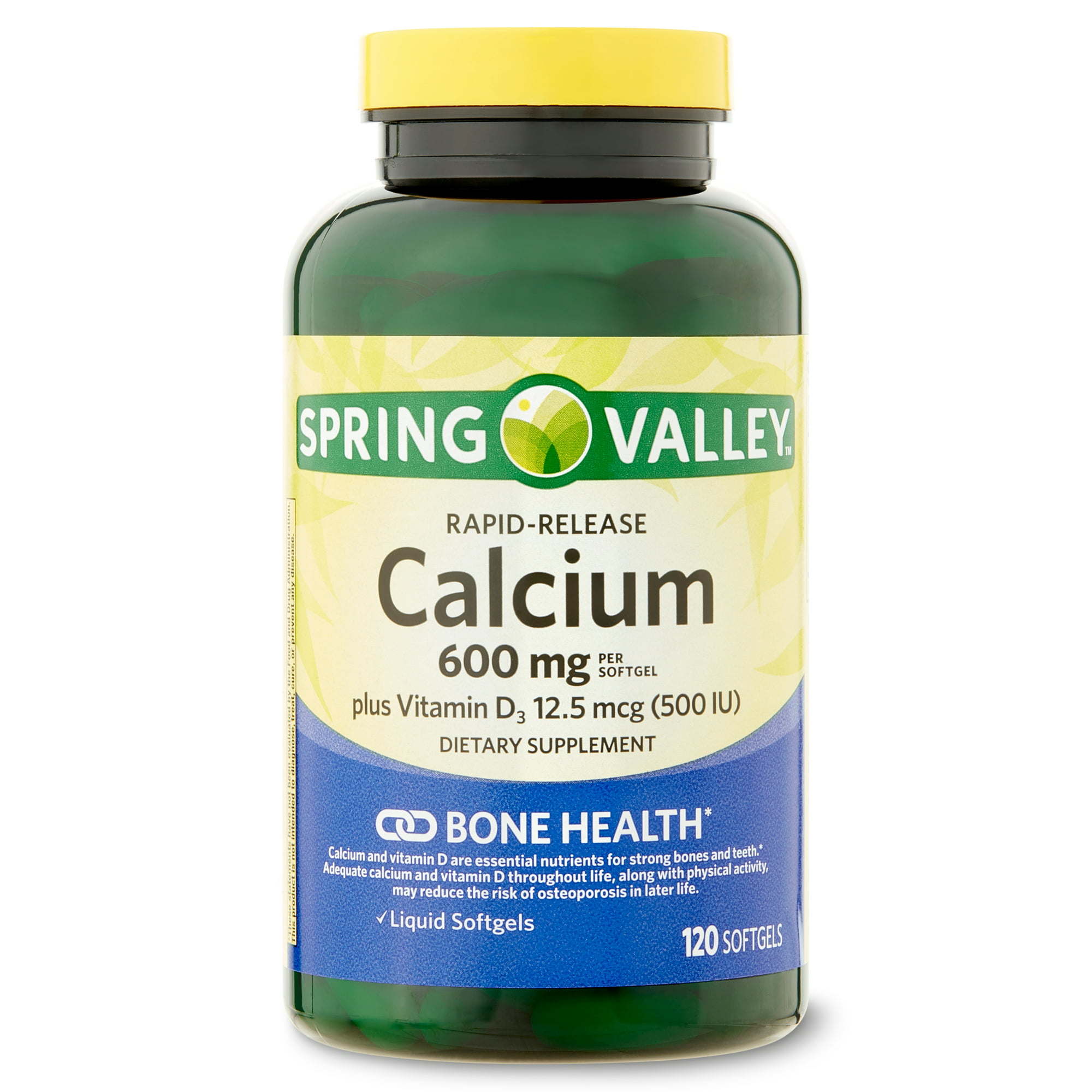 Spring Valley Rapid-Release Calcium; Dietary Supplement; 600 mg; 120 Count
