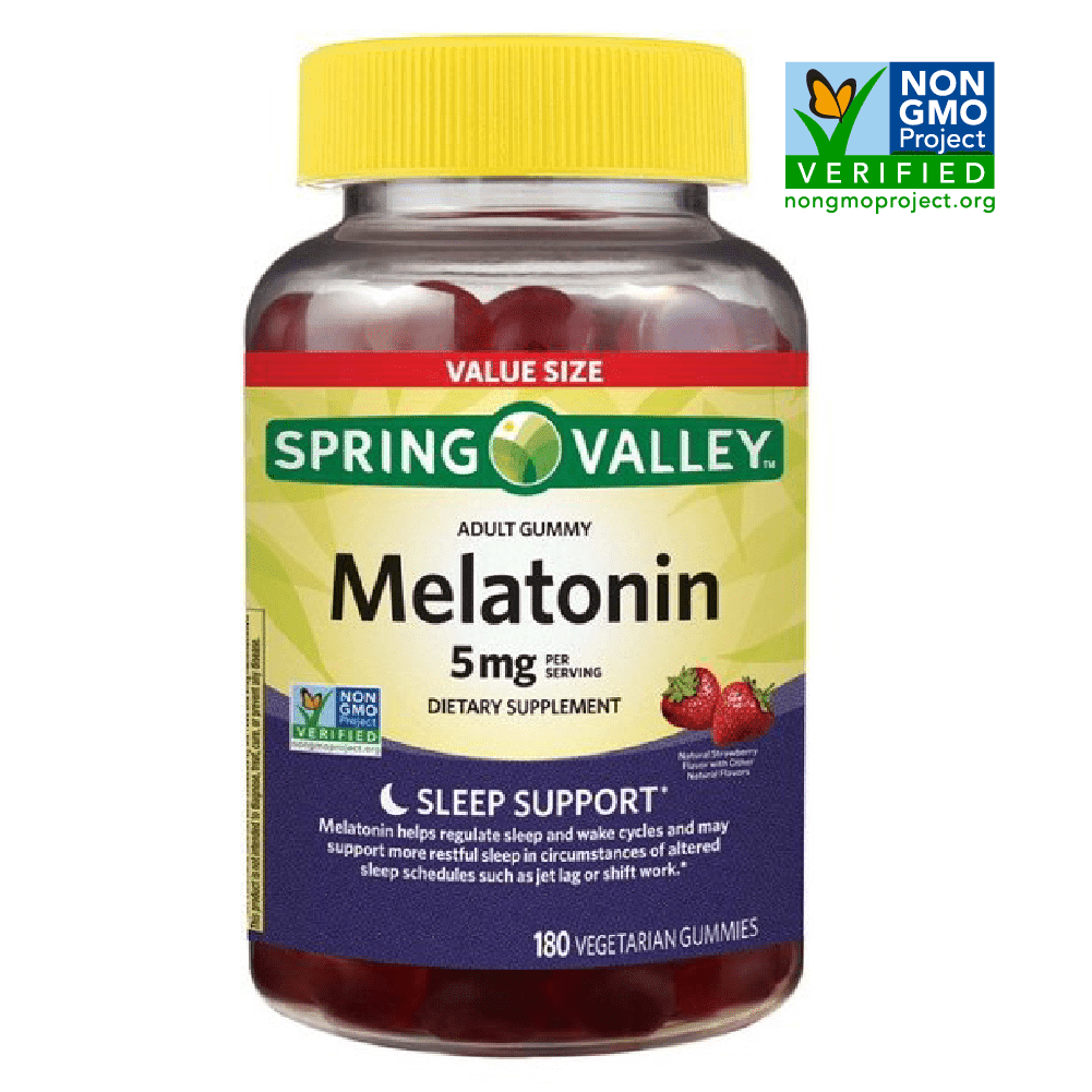 Spring Valley Vegetarian Melatonin Gummy Supplement; 5 mg; 180 Count