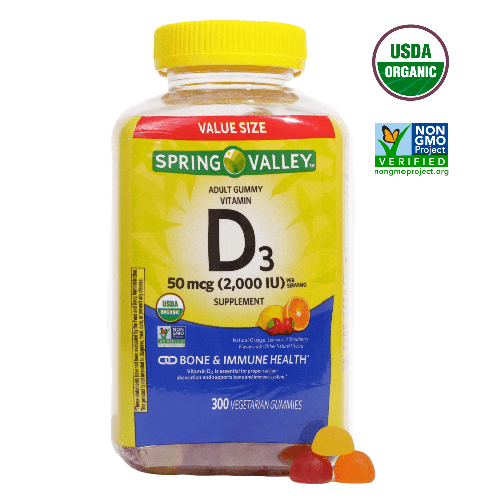 Spring Valley Vitamin D3 Gummies; 50 mcg; 300 Count