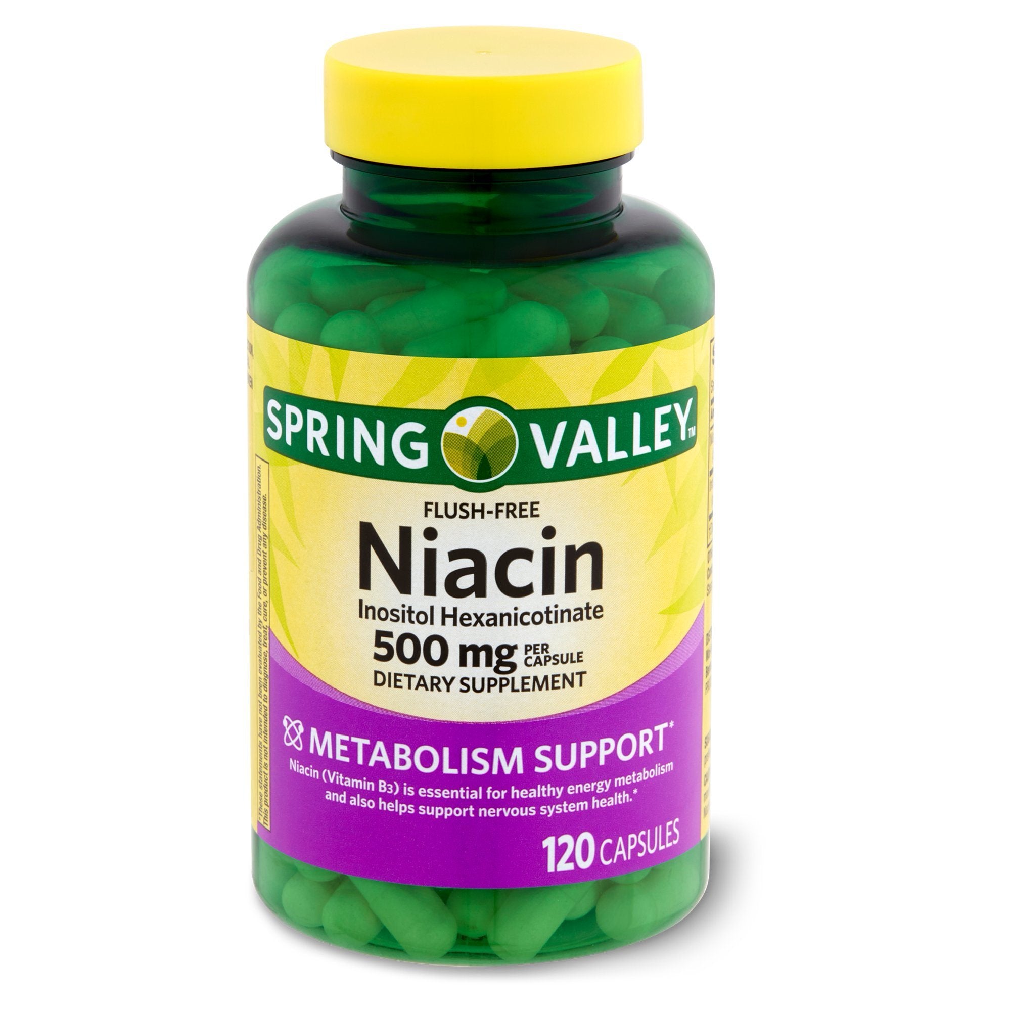 Spring Valley Niacin Inositol Hexanicotinate Dietary Supplement; 500 mg; 120 Count