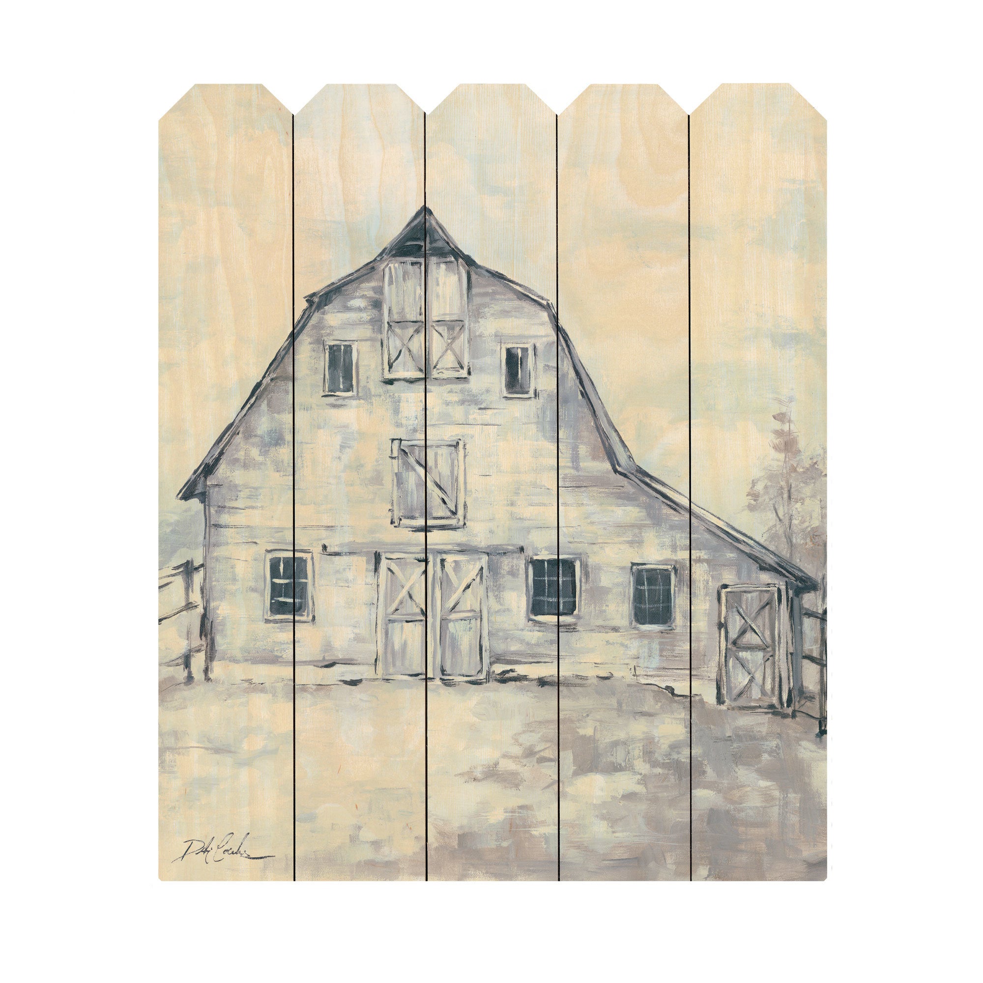 "Rustic Beauty" By Artisan Debi Coules, Printed on Wooden Picket Fence Wall Art