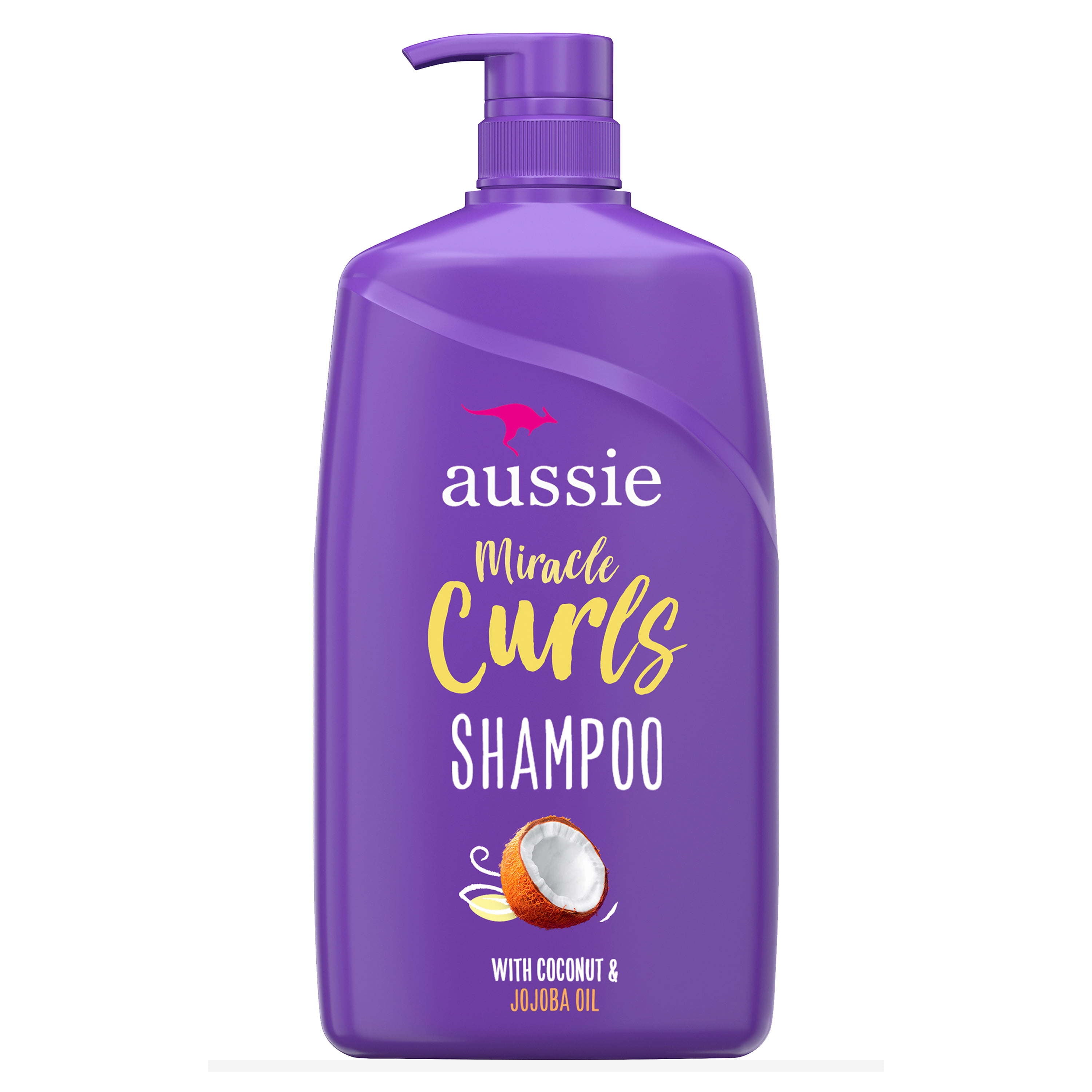 Aussie Miracle Curls Shampoo with Coconut & Jojoba Oil; Paraben Free; 26.2 fl oz