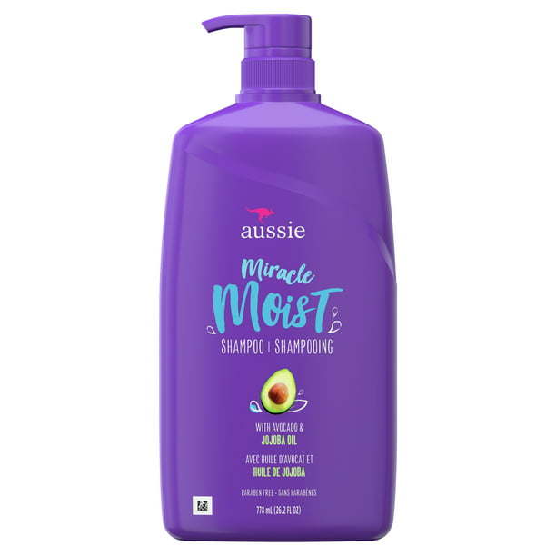 Aussie Miracle Moist Shampoo with Avocado; Paraben Free; 26.2 fl oz