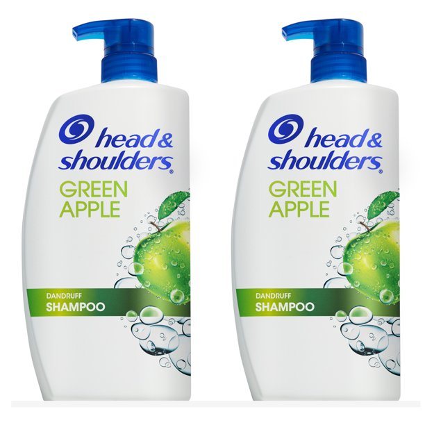 Head & Shoulders Dandruff Shampoo; Green Apple; 32.1 fl oz; 2 Pack