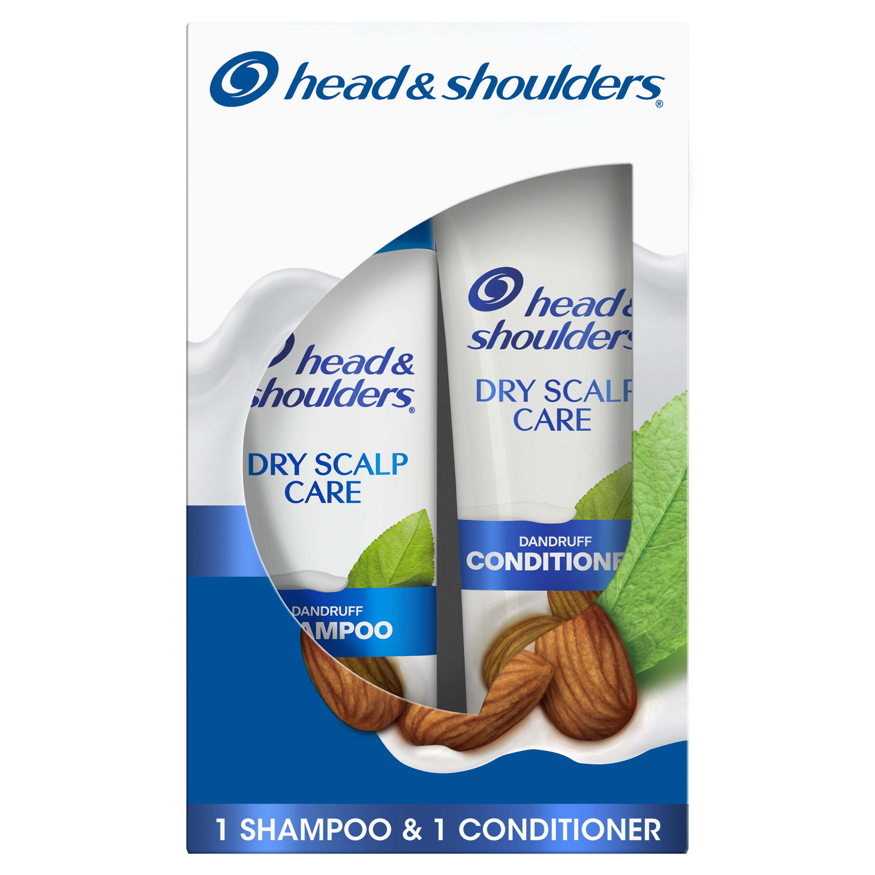 Head and Shoulders Paraben Free Dry Scalp Care Shampoo and Conditioner; 12.5oz + 10.9oz