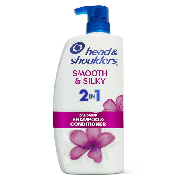 Head & Shoulders 2 in 1 Dandruff Shampoo and Conditioner; Smooth and Silky; 28 oz