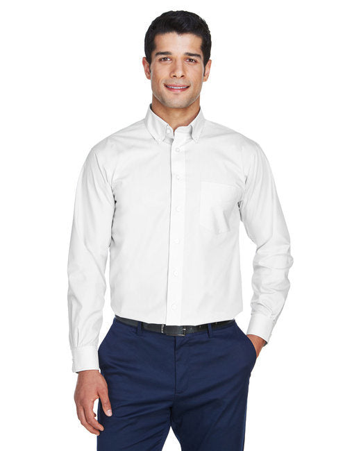 Men's Tall Crown Woven Collection™ Solid Broadcloth - WHITE - XLT