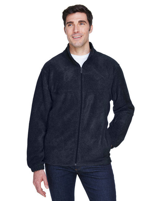 Men's 8 oz. Full-Zip Fleece - BLACK - 5XL