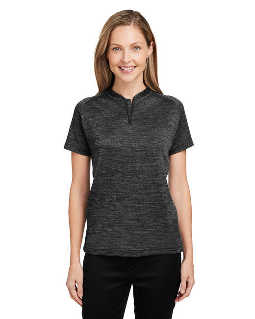 Ladies' Mission Blade Collar Polo - BLACK JASPE - 2XL