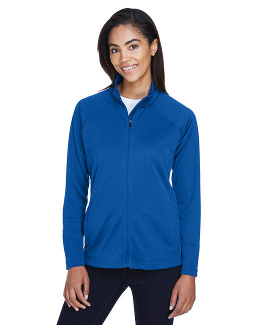 Ladies' Stretch Tech-Shell® Compass Full-Zip - DK GREY HEATHER - S