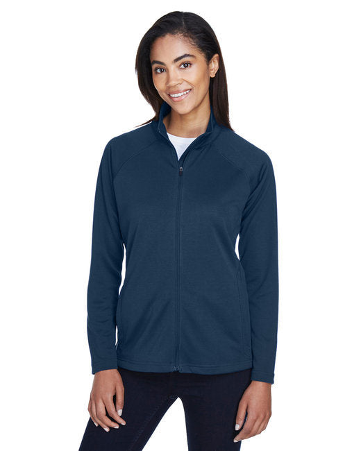 Ladies' Stretch Tech-Shell® Compass Full-Zip - DK GREY HEATHER - S