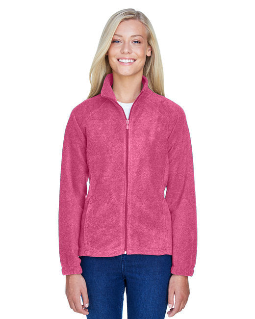 Ladies' 8 oz. Full-Zip Fleece - BLACK - XS