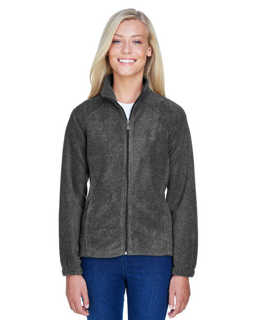 Ladies' 8 oz. Full-Zip Fleece - BLACK - XS