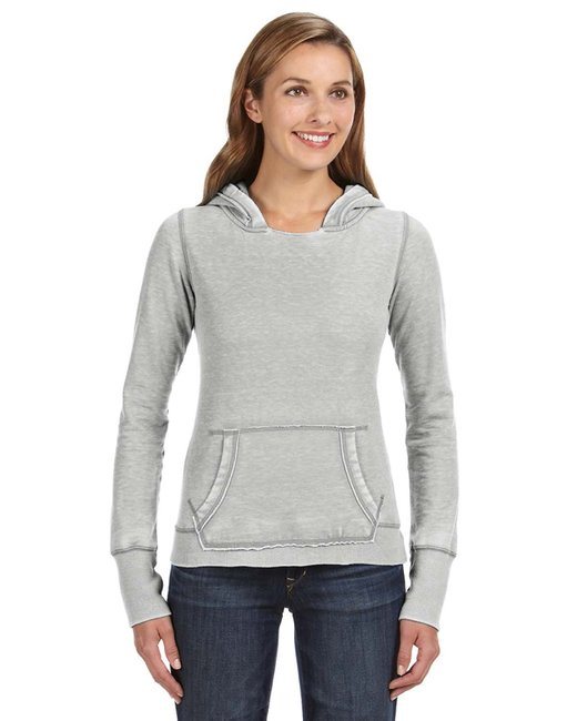 Ladies' Zen Pullover Fleece Hooded Sweatshirt - CEMENT - XS