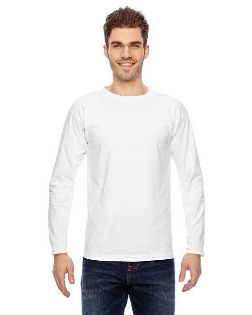 Adult 6.1 oz.; 100% Cotton Long Sleeve T-Shirt - ASH - S