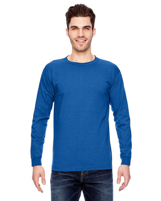 Adult 6.1 oz.; 100% Cotton Long Sleeve T-Shirt - ASH - S