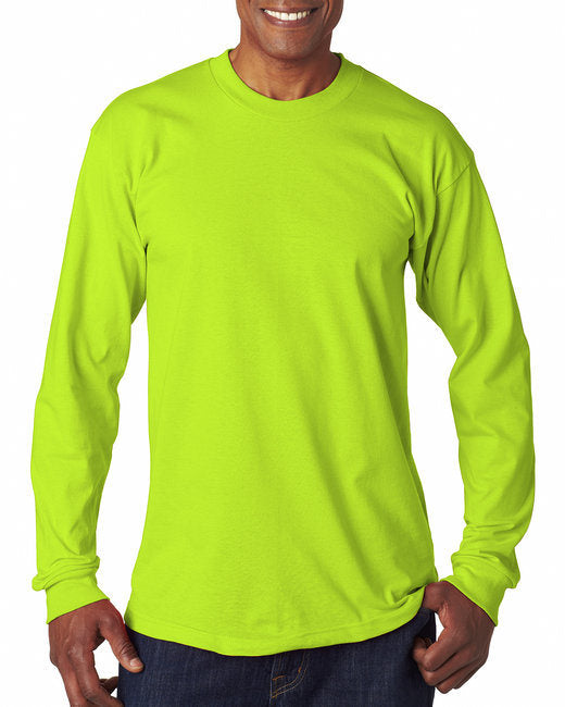 Adult 6.1 oz.; 100% Cotton Long Sleeve T-Shirt - ASH - S