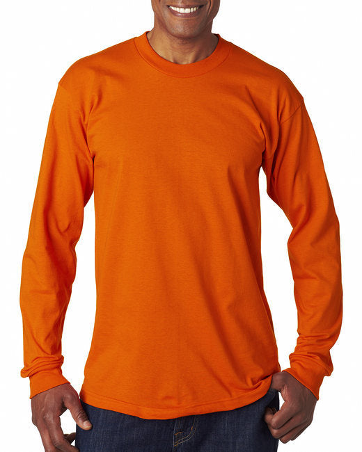 Adult 6.1 oz.; 100% Cotton Long Sleeve T-Shirt - ASH - S