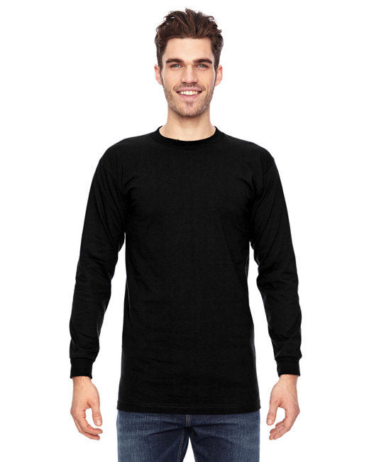 Adult 6.1 oz.; 100% Cotton Long Sleeve T-Shirt - ASH - S