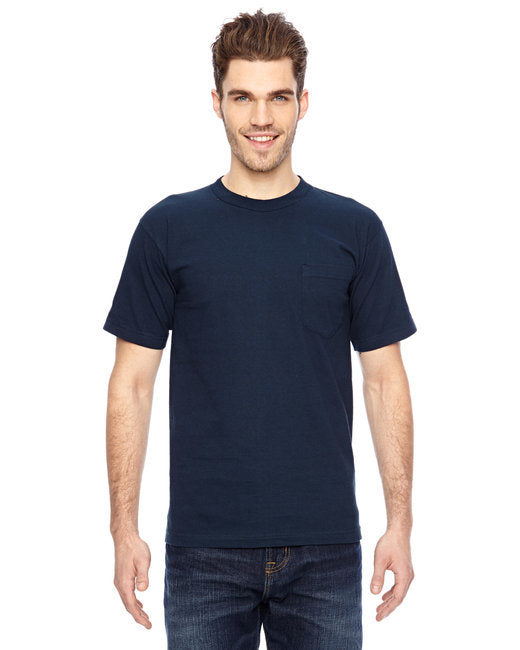 Adult 6.1 oz.; 100% Cotton Pocket T-Shirt - ASH - S