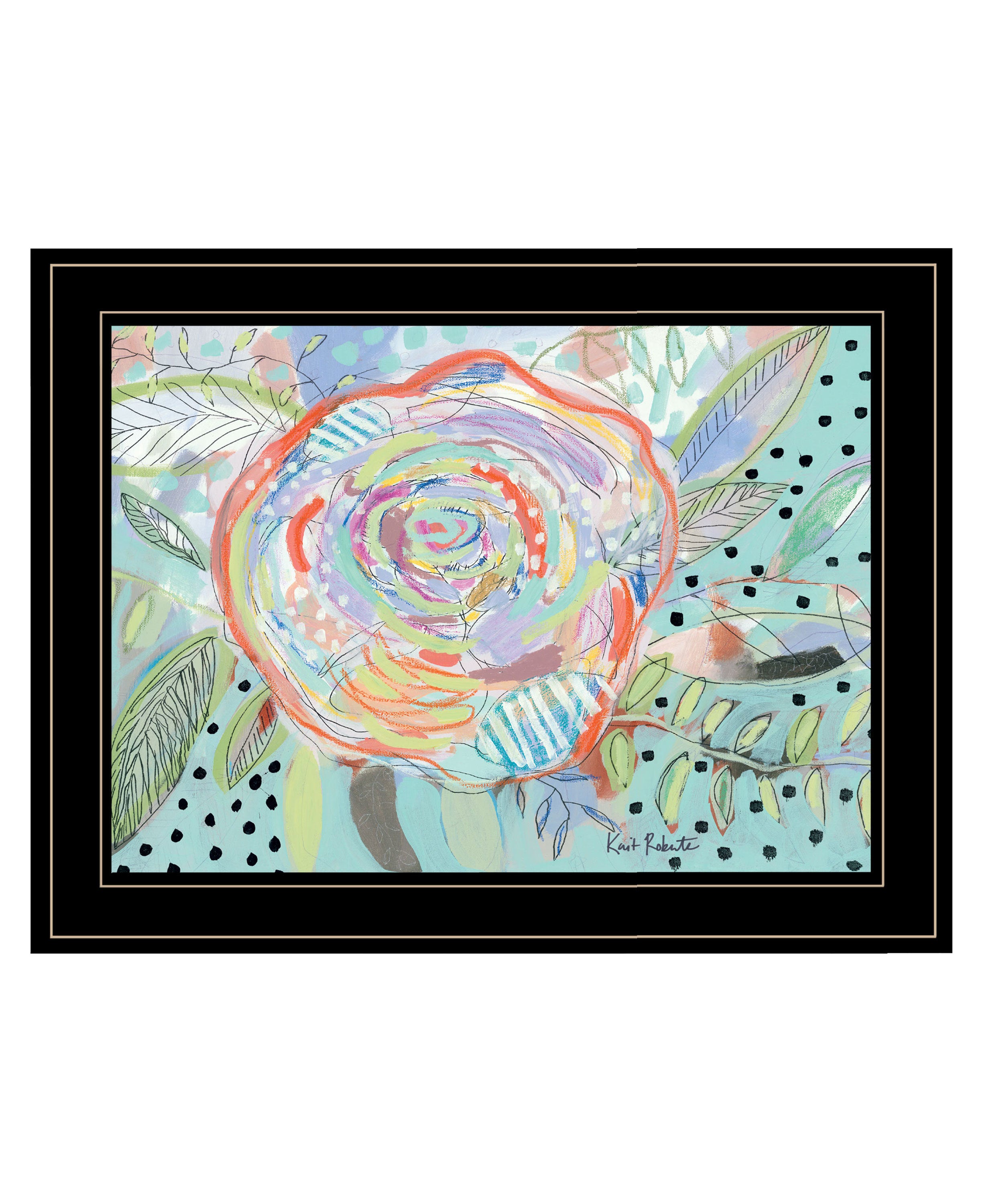 "Bloom for Yourself" by Kait Roberts, Ready to Hang Framed Print, Black Frame